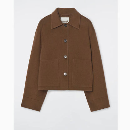 Casual Version Short Double-faced Woolen Goods Wool Mixed Double Pocket Coat